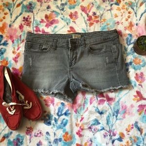 GAP Distressed grey Jean shorts